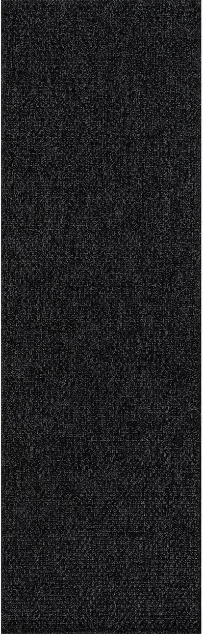 Easy Jute Runner Rug 2x7 Indoor Outdoor Natural Rugs Solid Fiber Rug Woven Area Rug Boho Easy Clean Inside Carpet for Living Room Bedroom Dining Room Hallway or Outdoor Patio Porch (2 X 7 Dark Grey)