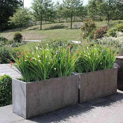 Melorca&Guilla Artificial Plants Outdoor 3PCS 23“ Fake Tall Grass,Faux Grass Plant,Artificial Greenery Shrubs Bushes for Garden Porch Window Box Shop Office Home Décor