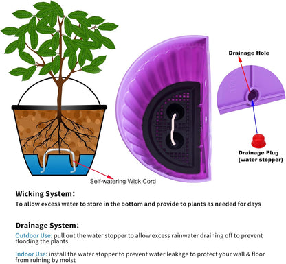 ORIMERC 6 Pack Colorful Wall Hanging Planters for Indoor Outdoor Plants, Hanging Plant Holder with Drainage Hole, Fence Balcony Planters Railing Hanging Pot, Plant Wall Mount Decor with Hooks/Screws