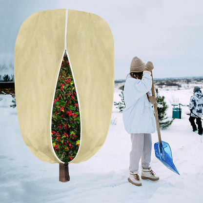 2 Pack 94" x 79" Large Plant Covers Freeze Protection- Reusable Winter Plant Frost Protection Cover Bags with Zipper Drawstring- Frost Cloth Blankets for Outdoor Plant Tree Against Freezing Animal Eat