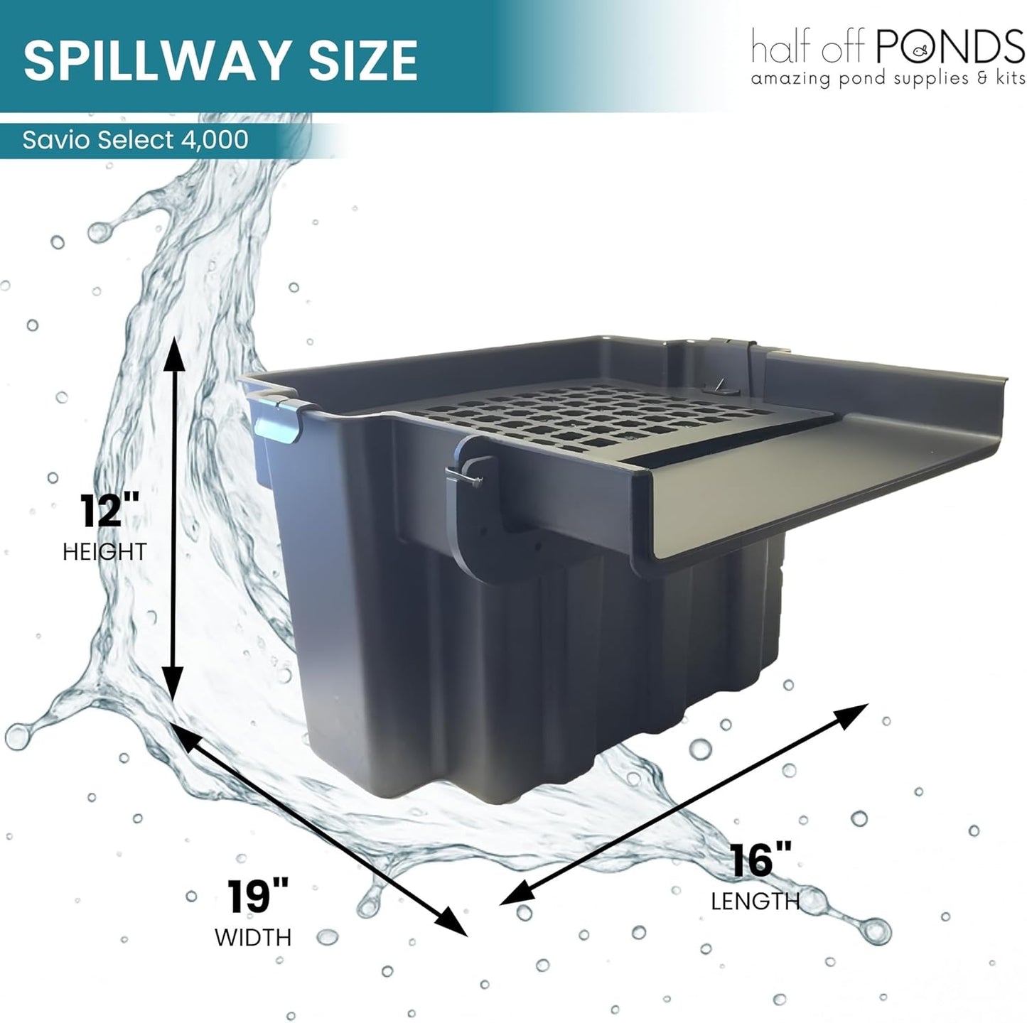 HALF OFF PONDS Savio Select 4,000 GPH Submersible Pump Pond Kit with 20' x 20' PVC Plastic Pond Liner, UV Clarifier for Water Garden & Koi Pond