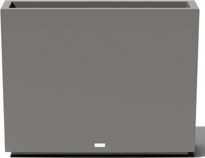Veradek Block Series Span Plastic Planter - Tall Rectangular Planter for Indoor or Outdoor Patio/Porch, Gray, 30" in Height, 10" in Width, 38" in Length