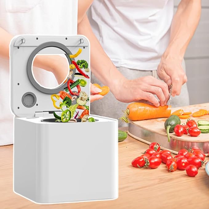 Kitchen Composter 3.3L,With Child Lock,Smart Electric Food Waste Machine,Visual Design Lid Always View,Low Noise Fast Grinding,110V