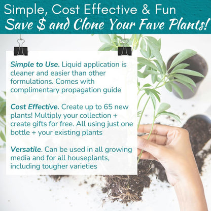 Houseplant Prop Drops - Propagation Promoter & Root Growth Hormone | Root Stimulator for Cuttings | Supports Stronger, Healthier Plants | Easy-to-Use Liquid Formula for Water & Soil Propagation | 8oz