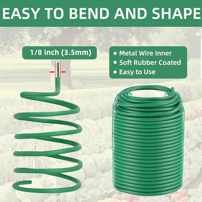 Garden Wire, 66FT Soft Plants Ties, 3.5mm Flexible Garden Ties for Climbing Plants, Vines Plant, Tomatoes, Flowers, Roses Plant Support