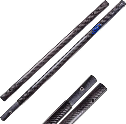 CKG Metal Detector Shovel Travel Carbon Handle Total Length 45.5' Diam 1.1 for Scoop Shovel, Universal Lightweight Pole for Beach Metal Detecting Digging Tools – Black/Travel Size