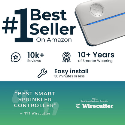 Rachio WiFi Smart Sprinkler Controller (16-Zone Irrigation Remote Control) – App-Based Scheduling, Local Weather Intelligence, Rain Skips, Easy DIY Install