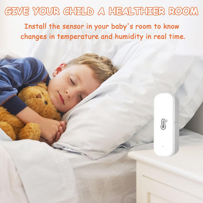 WiFi Hygrometer Thermometer Sensor, Indoor Outdoor Wireless Temperature Humidity Sensor, with Remote Monitor and Alert Compatible with Alexa(2 Pack)