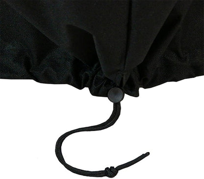 Sunnydaze Round Outdoor Fire Pit Cover - Heavy-Duty 300D Polyester and PVC with Drawstring Closure - Black - 30-Inch