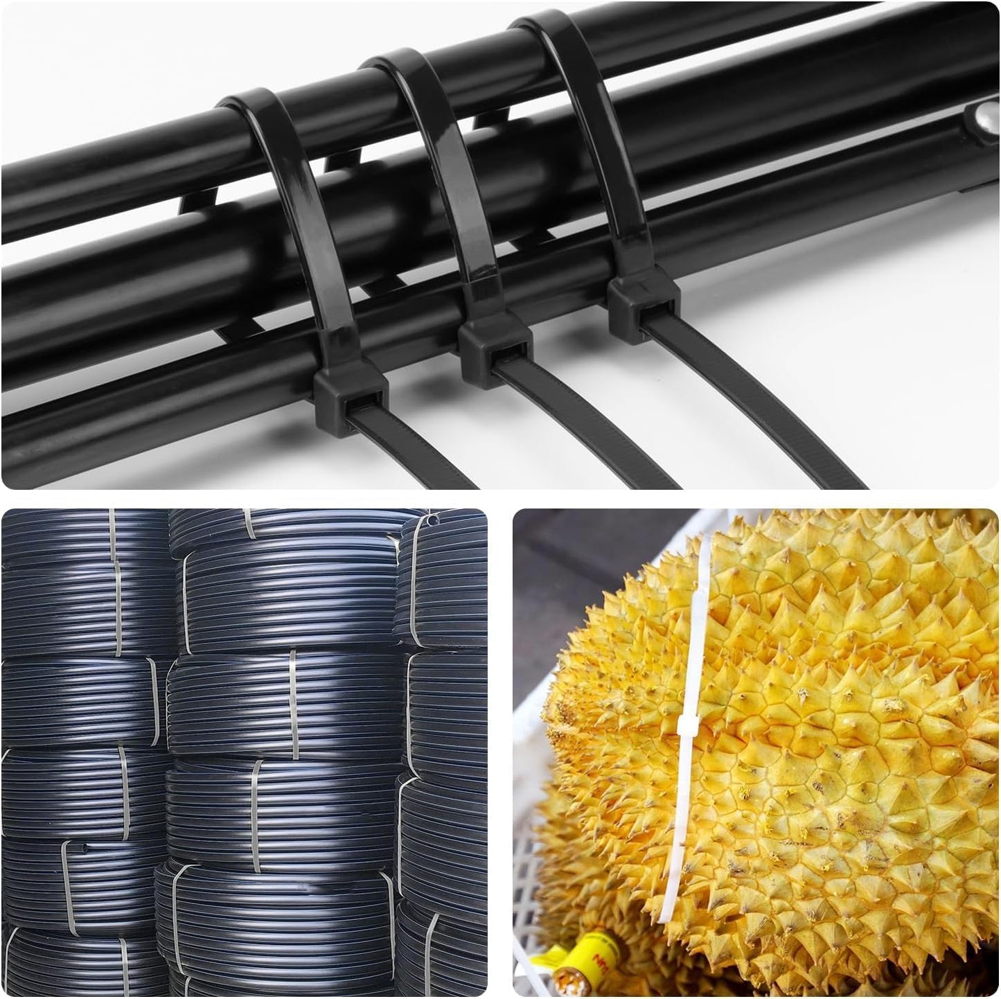 12 inch Pink Zip Ties Heavy Duty 100 PCS, 250 LBS Ultra Exclusive Strong Plastic Wire Ties, Large Cable Ties Extra Long Tie Wraps, Indoor and Outdoor UV Resistant