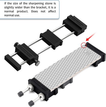 DMD Whetstone Holder with Quick-Adjust Knob | Heavy-Duty Stainless Steel & Non-Slip Rubber Base | Universal Sharpening Stone Clamp for Knives & Tools