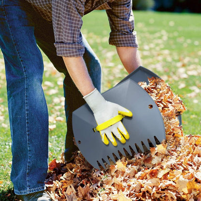 JARDINEER 2 Pair Leaf Grabbers Lightweight for Lawn Yard, Garden Leaf Collector Plastic, Hand Leaf Picker Upper with Handles for Picking Up Leaves, Twigs or Debris