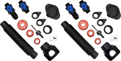 EarthMinded Rain Barrel Diverter and Parts Kit, 2 Pack - for 2 x 3 and 3 x 4 Inch Downspouts, Includes Spigot and Downspout Water Diverter - Convert Containers into Rain Barrels - RBK-0001