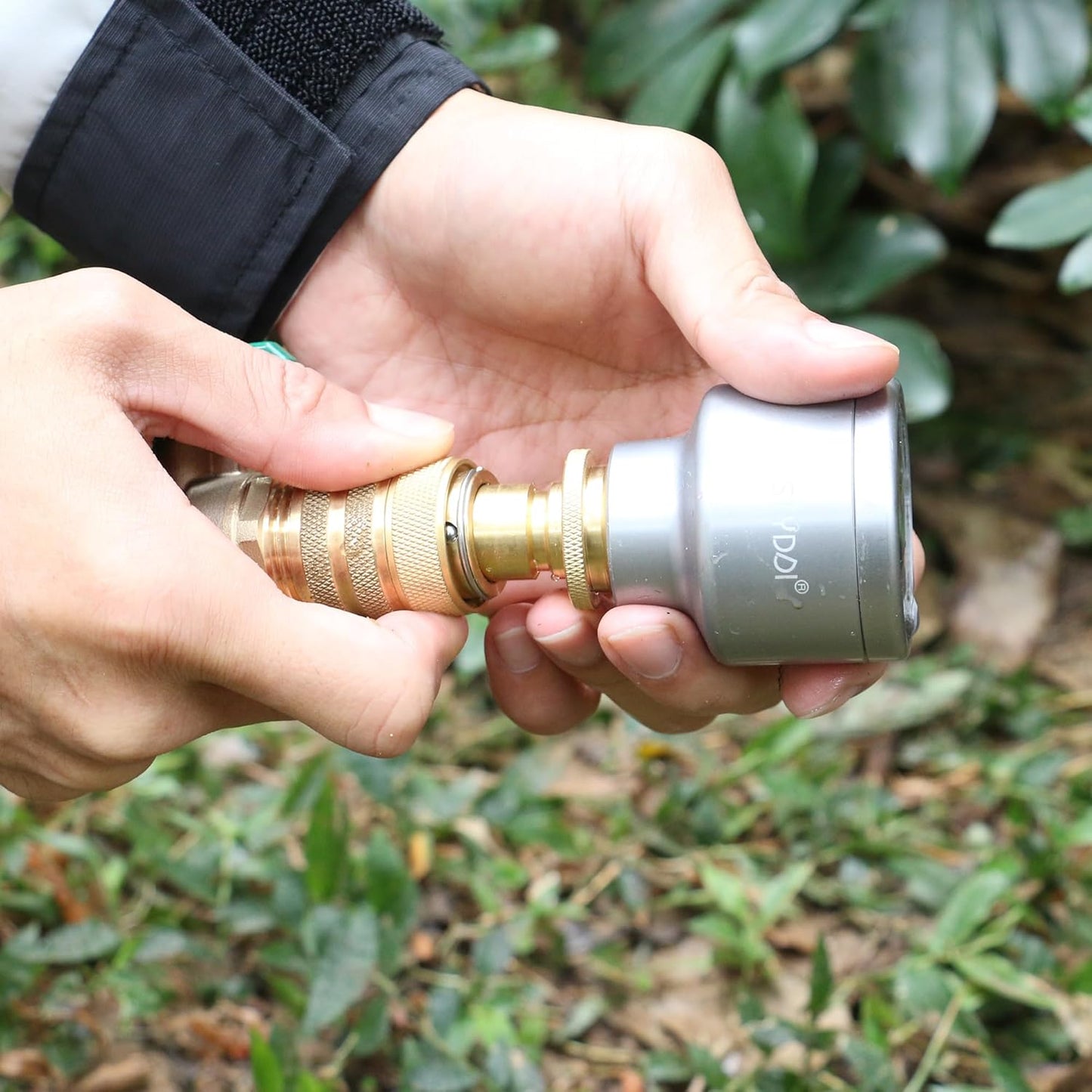 STYDDI Brass Full Flow Garden Hose Quick Release Connect Adaptor Fitting, Full Port Solid Brass Outdoor Water Hose Quick Disconnect Connector Coupler with Male and Female, with 4 Hose Washers - 3 Sets