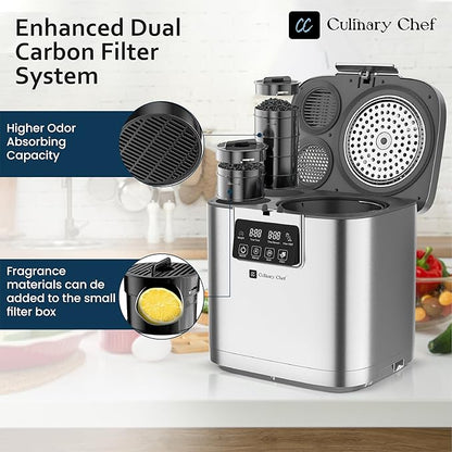 Culinary Chef, 3.8L Smart Electric Food Waste Composter, Stainless Steel