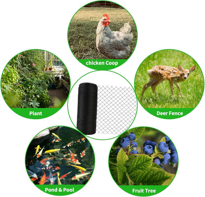 7.5x65 Ft Deer Netting, 1/2 in Strong Woven Bird Netting for Garden Protection, Bird Net for Blueberry Bushes, Strawberry Plants, Vegetables, Against Deer, Squirres, Small Critters