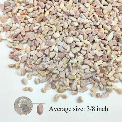 5lbs Peach Pebbles for Plants, 3/8inch Small Rocks for Succulent Cactus Plants, Natural Polished Pebbles, River Rocks for Plants, Vases, Garden