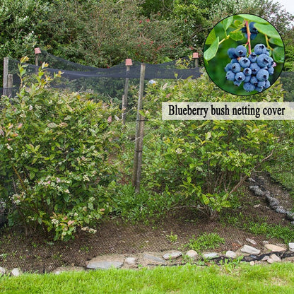 Junflying Bird Netting, 30x30 FT – 1/2" Mesh, Woven Black Netting for Garden Protection with Ties, Protects Vegetables, Fruit Trees, Blueberry Bushes & Strawberry Plants