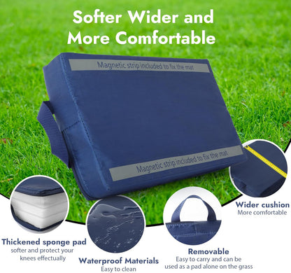 Foldable Garden Kneeler and Seat, Patented Thicker Wider Softer Kneeling Pad with Magnetic Stripe, 350lbs Heavy Duty Durable Garden Stool with Tool Bag, Gardening Gift for Women and Men