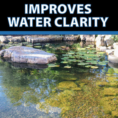 CrystalClear Barley Extract Water Garden & Fountain Clarifier, Natural Liquid Concentrate to Treat Cloudy Ponds, Koi Fish, Plant & Pet Safe, 32 Ounce