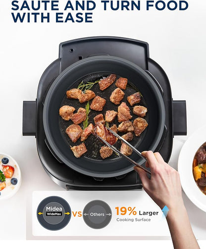Midea WideMax 12-in-1 Electric Pressure Cooker, 6.5 Quart, 12 Presets, Multi-Functional Programmable Slow Cooker, Rice Cooker, Steamer, Sauté Pan, Cake, Yogurt, Warmer and More
