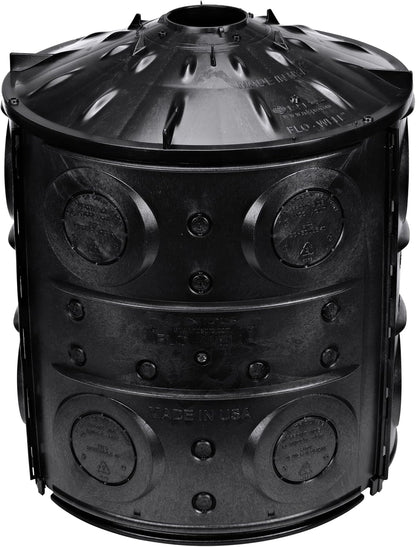 NDS FWAS24 50 Gal. Flo Stormwater Dry Well System Kit with 3 Side Panels & 1 Cover, Ideal for Rainwater Collection, Black