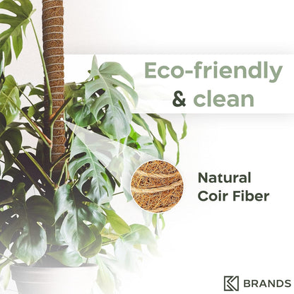 2 Pack 63'' Bendable Moss Pole Monstera Plant Support for Large Climbing Indoor Plants - Stakes for Potted Climbers - Tall Sticks Indoor Trellis for Houseplants - Accessories for Monstera Pot