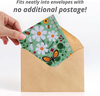 Bentley Seed Co. Thank You Packet - Pollinator Flower Mix - 25 Seed Packets - Perfect Eco-Friendly Thank You Gift - Non GMO Seeds, Green