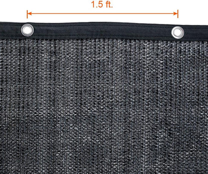 Agfabric 70% 6X 12ft Sunblock Shade Cloth with Grommets for Garden Patio, Black