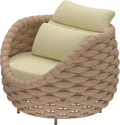 TWT 4 Pieces Patio Sofas, All-Weather Teslin Rope Balcony Furniture with Cushions & Pillows, Patio Couch Outdoor Patio Furniture Set for Indoor, Balcony, Backyard, Deck, Poolside, Light Brown