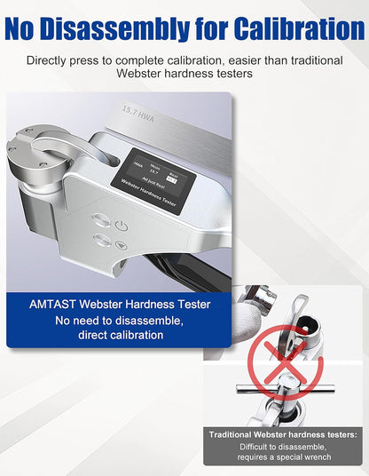 Digital Webster Hardness Tester for Aluminum Portable Hardness Tester of Aluminum Alloy, Brass, Copper, Mild Steel and Other Metal Materials