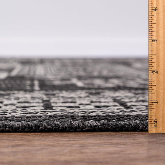 Keen Home Design Terrace Outdoor Area Rug - 4x6 Washable Indoor/Outdoor Rug for Patio, Kitchen, Balcony, Beach, Garden, Deck and Porch, Size: 3'10"x5'7"