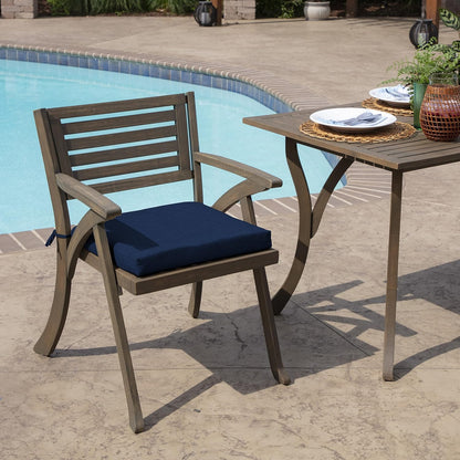 Arden Indoor/Outdoor Seat or Rocking Chair Cushion, 19 x 18, Water Repellent, Rain Proof, Fade Resistant Cushion for Rocking or Dining Chairs Sapphire Blue Leala