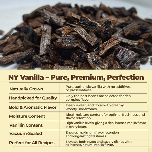 1 lb Vanilla Bean Splits, Cut From Whole Extract Grade B VanillaBeans For Making Vanilla Extract | Non-GMO. Perfect For Homemade Extract, Baking, VanillaPowder, & Icecream. by NYVanilla
