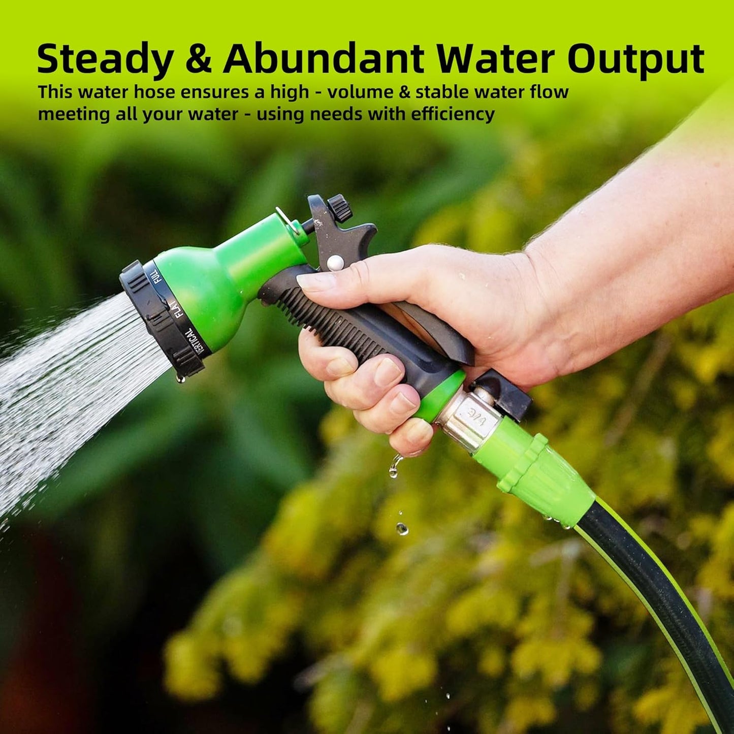 Worth Leader Short Garden Hose 3/4 in. x 4 ft. -No Kink, Flexible, Leakproof, Male to Female Fittings -Heavy Duty Durable PVC Lightweight Water Pipe with Brass Aluminum Ends for Household & Commercial