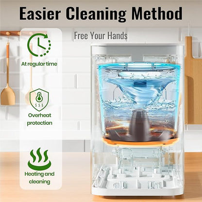 MERIOR 3L Electric Composter for Kitchen, Smart Compost Bin for Countertop, Auto-Cleaning/Odor-Free/LED Display, Turn Kitchen Waste to Dry Compost Fertilizer, Indoor/Outdoor Compost Machine