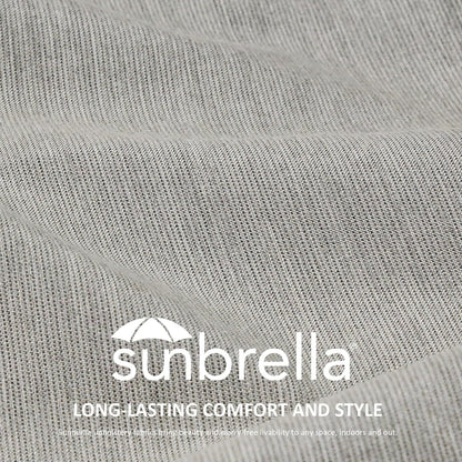 Sunbrella Square Corner Seat Cushions, 19" x 19" x 3", Set of 4, Indoor Outdoor Water Repellent Universal Chair Pads with Ties for Patio Furniture, Garden Dining Chairs, Specrtum Pebble