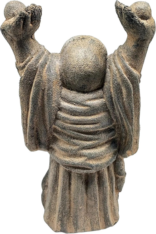 New Age Source The Volcanic Stone Statue Standing Happy Buddha Each