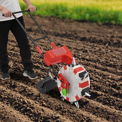 7-Row Manual Garden Seeder, Corn Planter, Hand Push Precision Seeder Planter for Corn Soybean Peanut Seeds, Adjustable Depth & Spacing (9.06")
