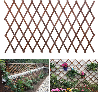 Expandable Garden Trellis, 38" x 89" Large Wooden Lattice Fence Wall Panel Lattice Trellis for Climbing Plants Outdoor Ivy Vine Rose Clematis for Garden Patio Room Decor (1)