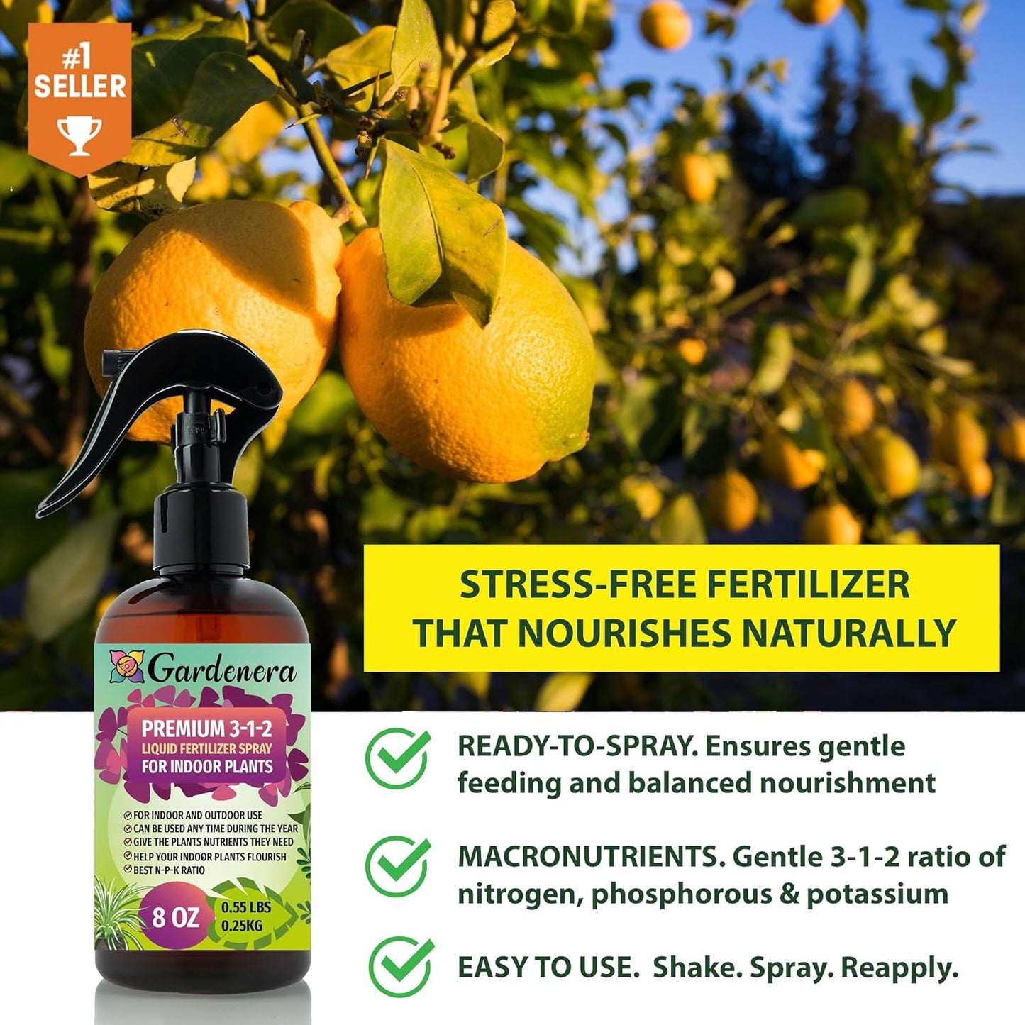 Proffesional PHALAENOPSIS Spray Fertilizer Mist for Home Gardening | 3-1-2 Gentle Blend Mist for Healthy Leaves & Growth | Essential Nutrients for All Orchids - 8oz