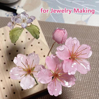 48 Pcs Mix Cherry Blossom Natural Dried Pressed Flowers for Cake Decorating, Real Dry Flower for Resin Jewelry Making, DIY Art Crafts - Pink Sakura…