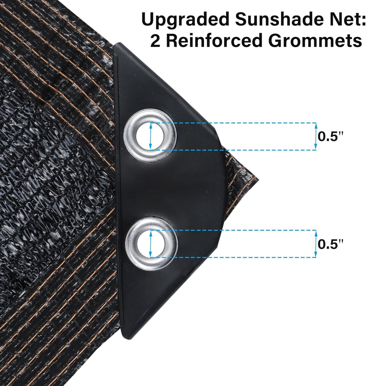 winemana Black Shade Cloth 40%, 5x10 FT Mesh Tarp - Garden Shade for Greenhouse, Patio, Vegetables, Plants Cover and Chicken Coops, Sun Shade Net for Outdoor Protection with Reinforced Grommets