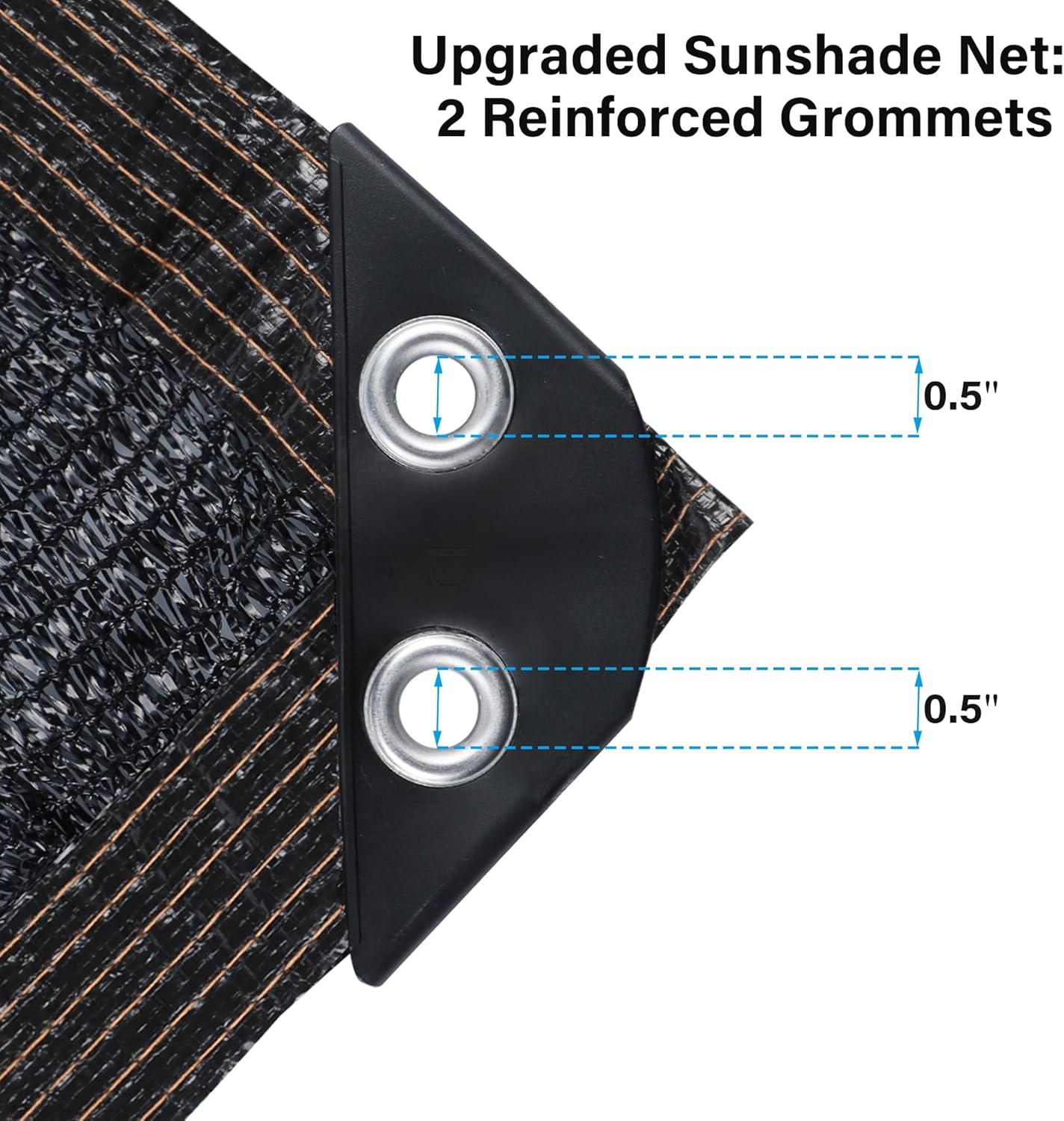 winemana 90% Black Shade Cloth, 3.3 x 10 FT Garden Mesh Tarp for Plants Heat Protection with Grommets, Sunshade Plant Cover for Greenhouse, Barns Kennel, Outdoor Netting Screens for Patio & Porch