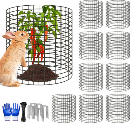 10 Pcs 11.8"x 11.8"/11.8"x 19.6" Available Chicken Wire Cloches for Plants, Plant Protector from Animal, Garden Covers Netting Iron Wire Mesh to Protect Plants Vegetables from Rabbit Squirrel Chicken