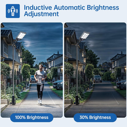 6000W Solar Street Lights Outdoor – 240,000LM 7000K LED with Motion Sensor, 324 LEDs, 240° Wide Angle, IP65 Waterproof, Dusk to Dawn Solar Flood Lights for Yard, Parking Lot, Garage
