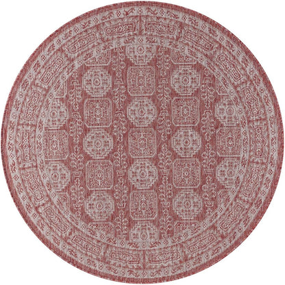 Keen Home Design Terrace Outdoor Round Rug - 8ft Round Washable Indoor/Outdoor Rug for Patio, Kitchen, Balcony, Beach, Garden, Deck and Porch, Size: 7'7" Round