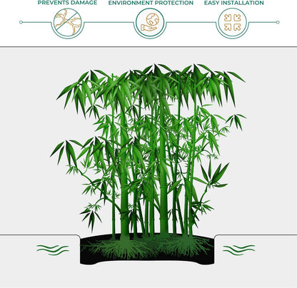 DeepRoot Water Barrier, Versatile Bamboo Barrier, Easy-to-Install Garden Barrier for Landscaping and Protection, Durable, Flexible, 24" x 100' Roll-40 mil Thickness, Black (WB 24/40-100)