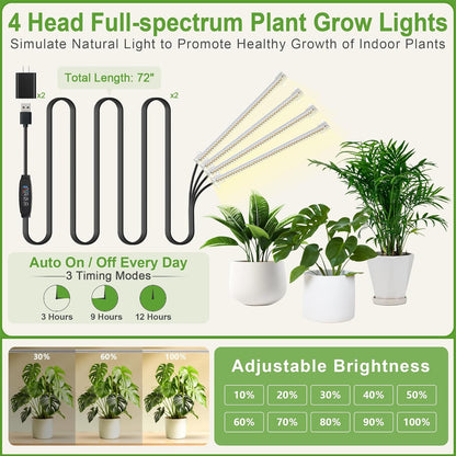 Plant Stand Indoor With Grow Lights, Plant Stand Indoor Tall, Metal Plant Stands Indoor Clearance, Tree Shaped Plant Rack Indoor (BlackMoon)