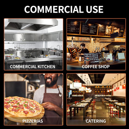 Electric Pizza Oven Indoor Countertop Pizza Oven Commercial Pizza Maker Machine for Home with Timer Stainless Steel Pizza Cooker, Suitable for Both Commercial and Home Use (Black1)